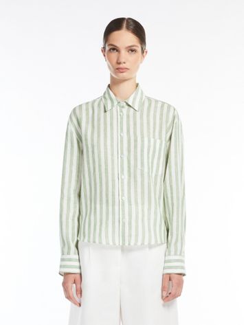 Wit met groen gestreepte bloes Nolana Max Mara 