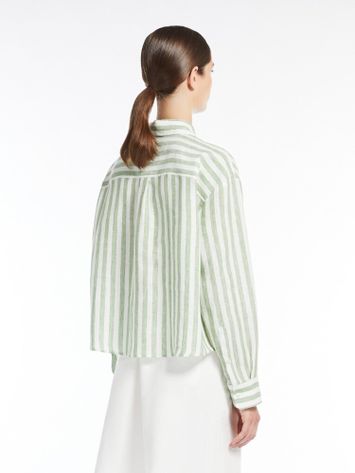 Wit met groen gestreepte bloes Nolana Max Mara 