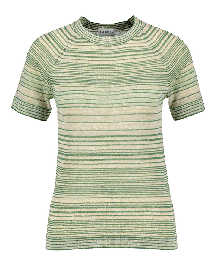 Multicolor gestreepte t-shirt met korte mouwen Nathale Marella