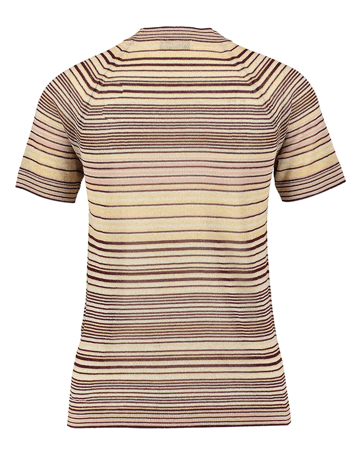 Multicolor gestreepte t-shirt met korte mouwen Nathale Marella
