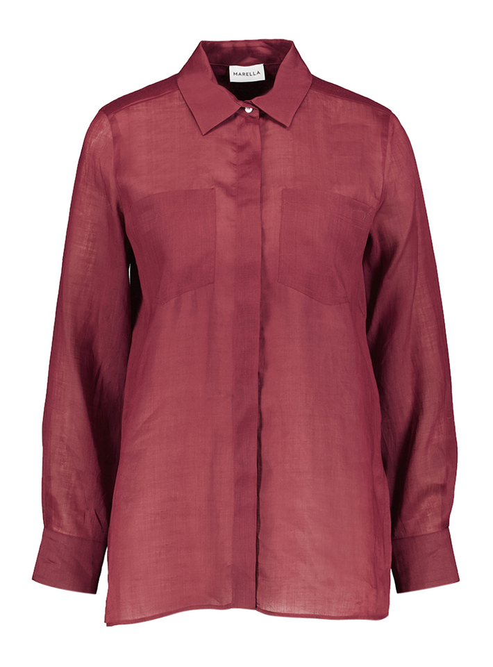 Bordeaux bloes met korte split aan beide kanten Agamia Marella 