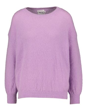 Lila wollen pull met ronde hals Twins