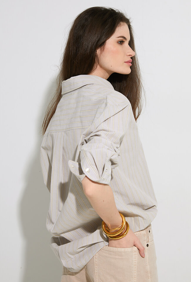 Gris clair ecru bloes met strepen Soeur