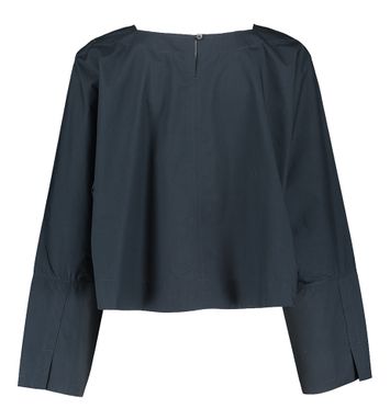 Donkerblauwe korte oversized bloes Armand Soeur 