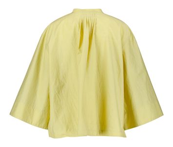 Groenkleurige wijde katoenen blouse met lange mouwen Bucarest Soeur