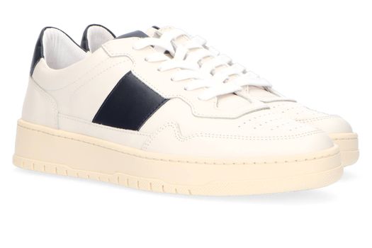 Greige lage sneakers met zwarte details National Standard