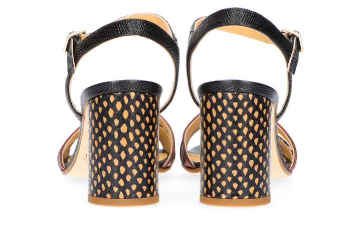 Python brown sandalen met blokhak Wilma Atelier Content