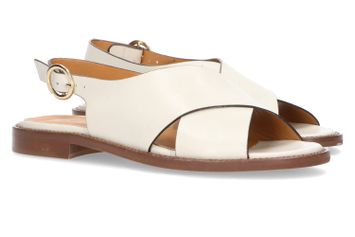 Beige lederen sandalen Les Venues