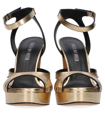 Gouden sandalen met hak Scratch Platino Rotta 