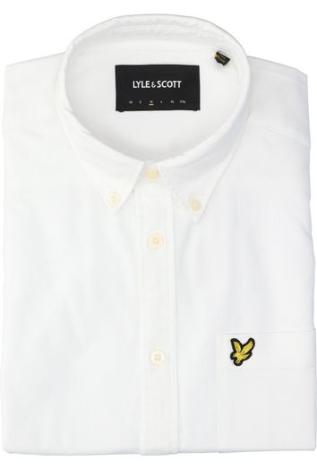 Wit katoenen hemd ( regular fit ) met lange mouwen Lyle&Scott