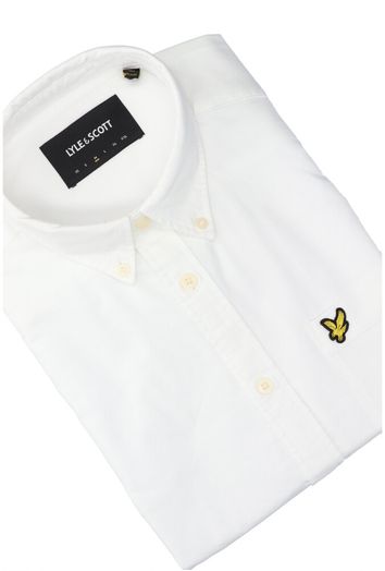 Wit katoenen hemd ( regular fit ) met lange mouwen Lyle&Scott