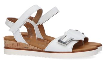 Witte sandalen met velcro Gabor