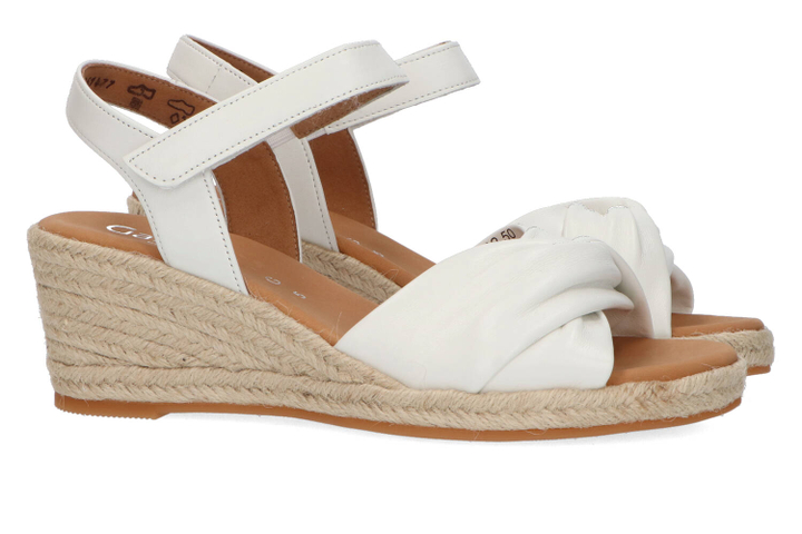 Wit sandalen met sleehak Gabor