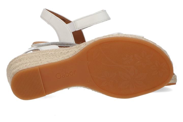 Wit sandalen met sleehak Gabor