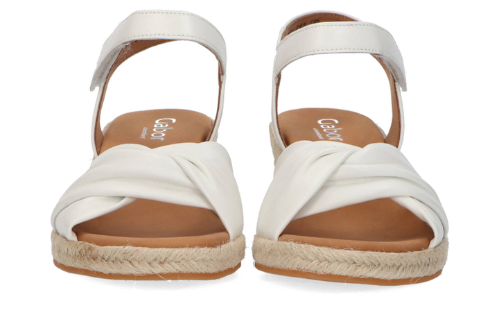 Wit sandalen met sleehak Gabor