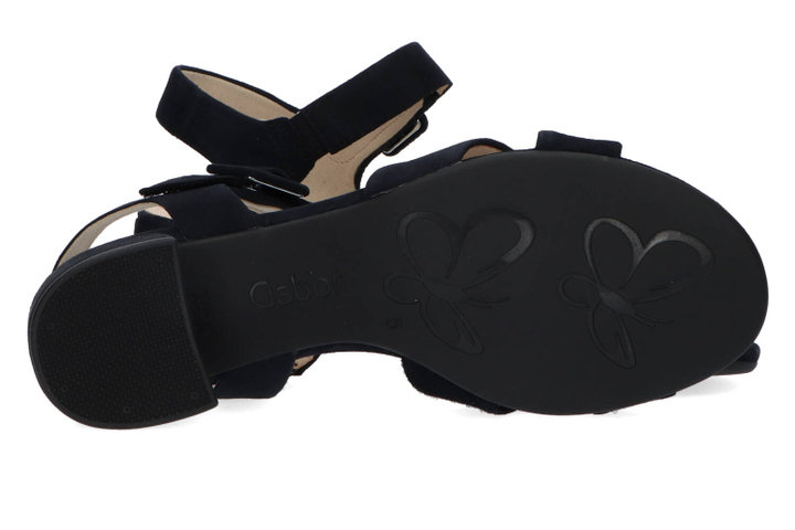 Donkerblauwe sandalen met blokhak Gabor