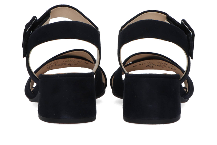 Donkerblauwe sandalen met blokhak Gabor