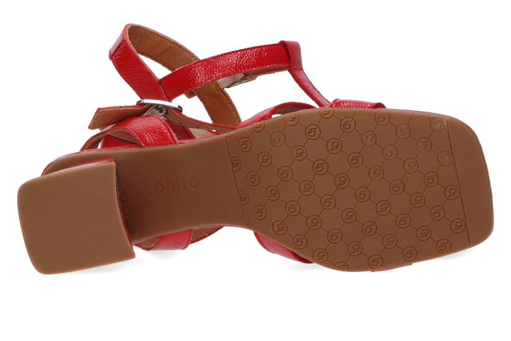Rode sandalen met blokhak Lodi