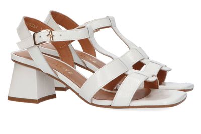 Witte sandalen met blokhak Lodi