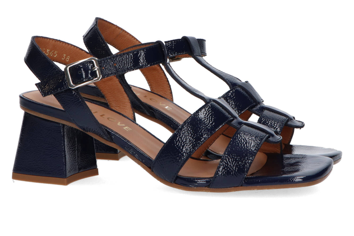 Blauwe sandalen met blokhak Lodi