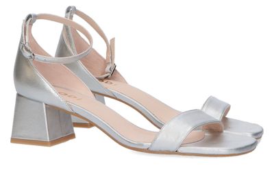 Zilverkleurige sandalen met blokhak Laoria Lodi
