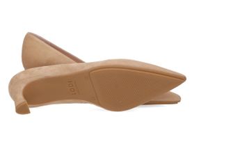 Beige pump in daim stof Chila Lodi