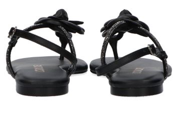 Zwarte sandalen met strass Lodi