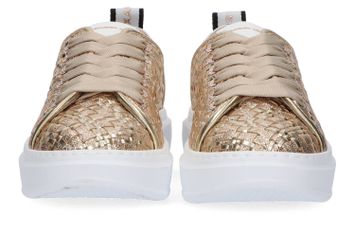 Gold geweven lage sneakers Alexander Smith