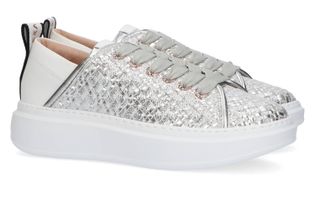 Alexander Smith Silver lage geweven sneakers