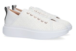 Alexander Smith Total white geweven lage sneakers