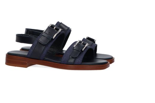 Donkerblauwe sandalen Frau