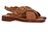 Cognac kleurige sandalen Frau
