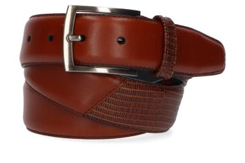 Cognac kleurige riem Floris Van Bommel