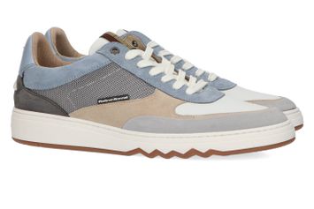 Light blue en light brown lage sneakers Floris Van Bommel