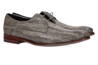 Floris Van Bommel Taupe kleurige klassieke veterschoenen