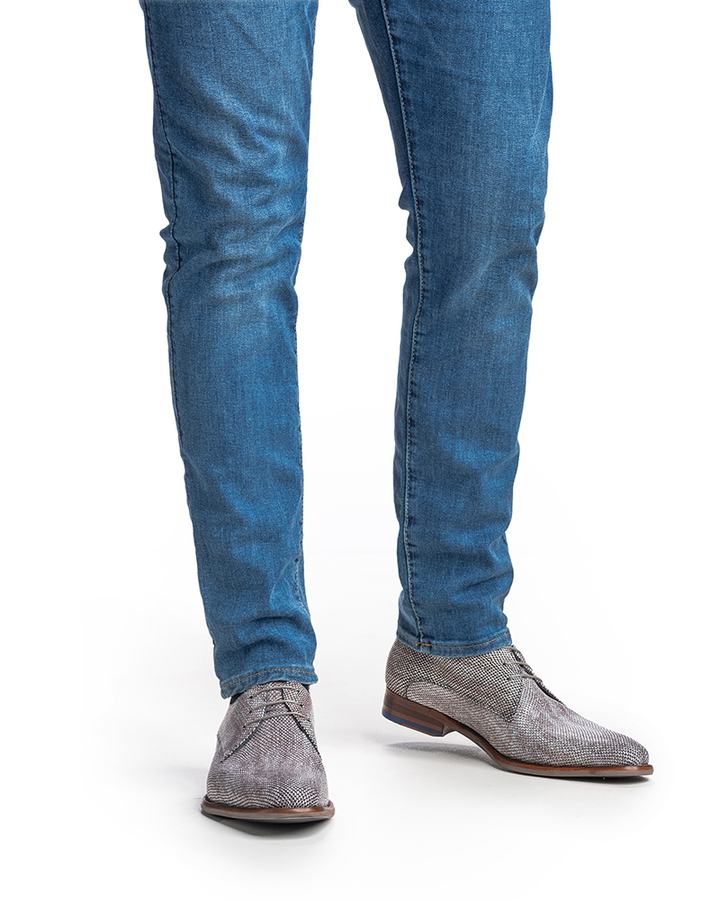 Taupe kleurige klassieke veterschoenen Floris Van Bommel