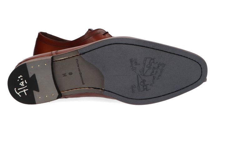 Dark cognac klassieke veterschoenen Floris Van Bommel