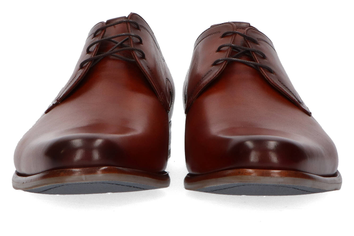 Dark cognac klassieke veterschoenen Floris Van Bommel