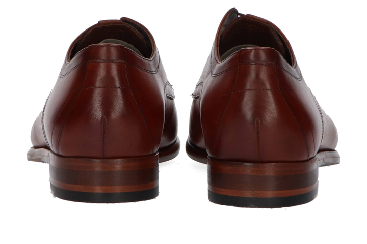 Dark cognac klassieke veterschoenen Floris Van Bommel