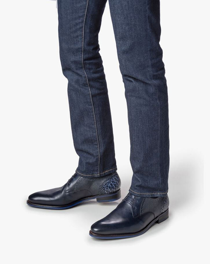 Donkerblauwe klassieke veterschoenen Floris Van Bommel