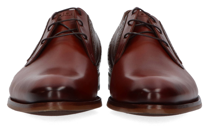 Cognac kleurige klassieke veterschoenen Floris Van Bommel