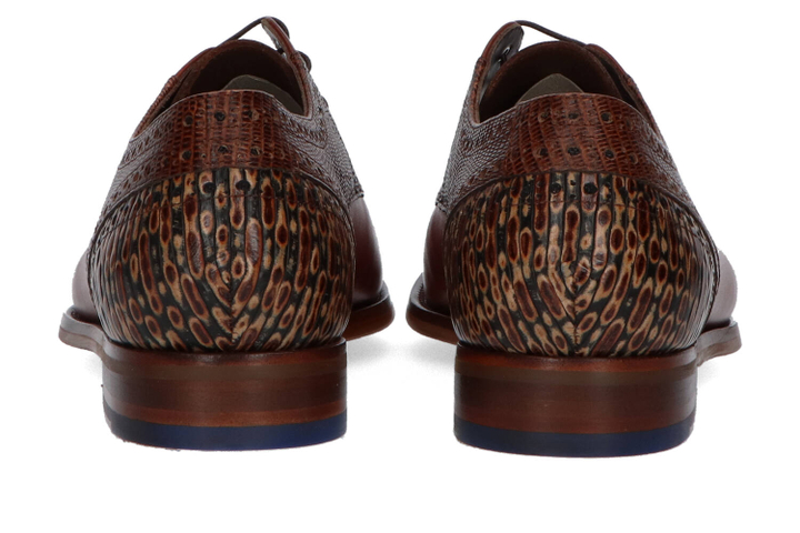 Cognac kleurige klassieke veterschoenen Floris Van Bommel
