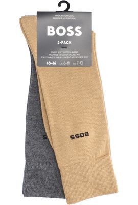 Medieum Beige kousen 2-pack Hugo Boss