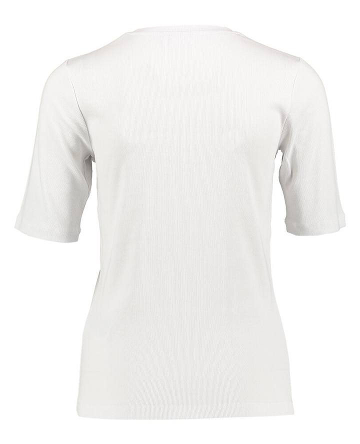 Witte geribbelde t-shirt Nuriley Numph