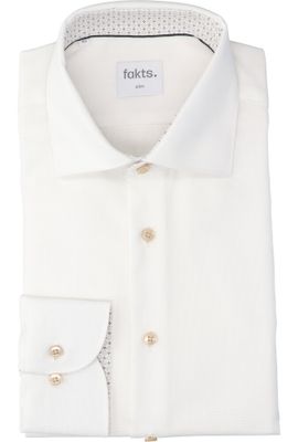 Wit katoenen hemd (slim fit) met lange mouwen Fakts