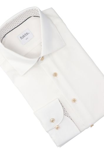 Wit katoenen hemd (slim fit) met lange mouwen Fakts