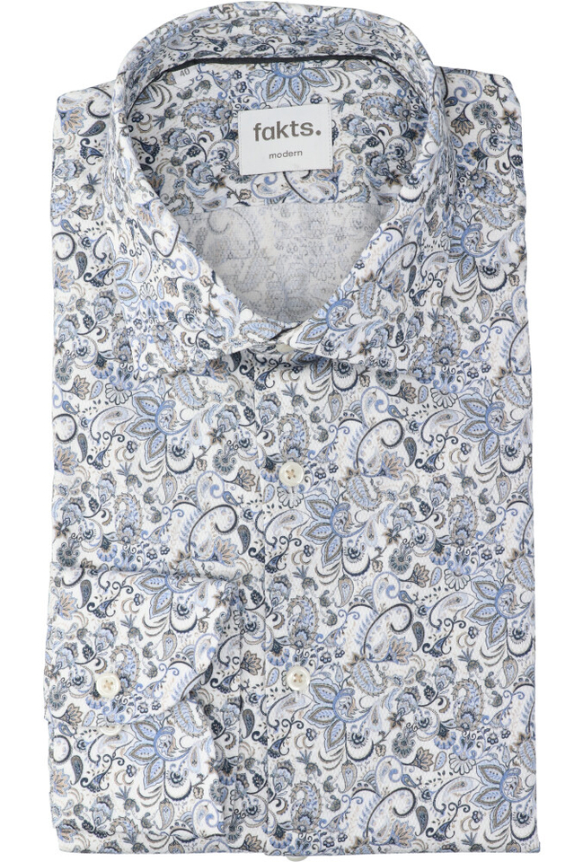 Wit katoenen hemd ( comfort fit) met details en lange mouwen Fakts