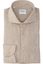 Brown uni linnen hemd (slim fit) met lange mouwen Leisure Fakts