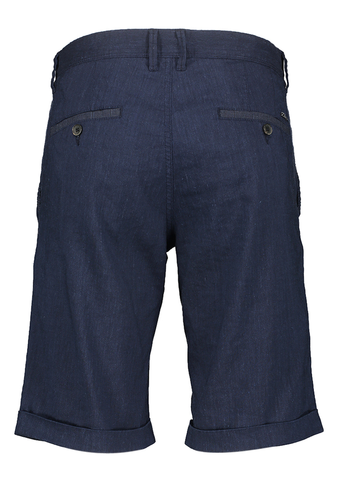 Donkerblauwe short met linnen Klint Zilton 