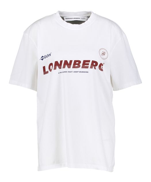 Witte katoenen t-shirt met opdruk Josh Margaux